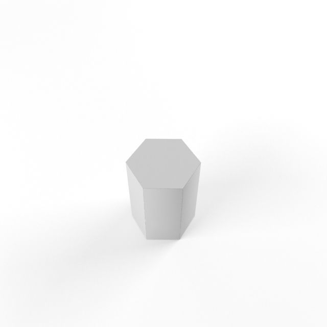 Williams Sonoma Pen Shell Hexagon Side Table Free 3D model_4