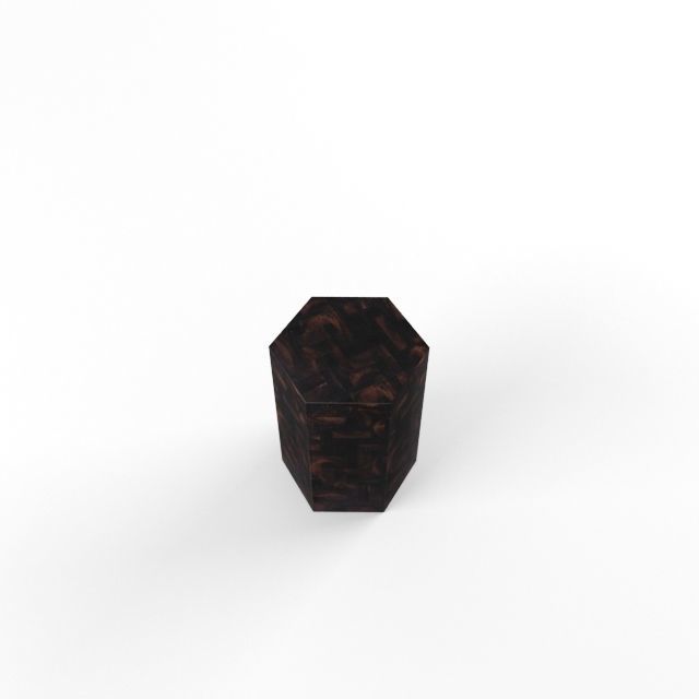 Williams Sonoma Pen Shell Hexagon Side Table Free 3D model_5