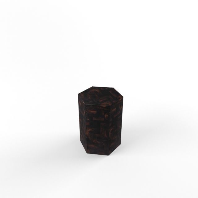 Williams Sonoma Pen Shell Hexagon Side Table Free 3D model_3