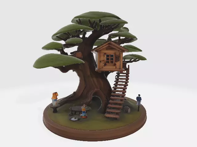 House Miniature Tree Nest Cabin 3D print model