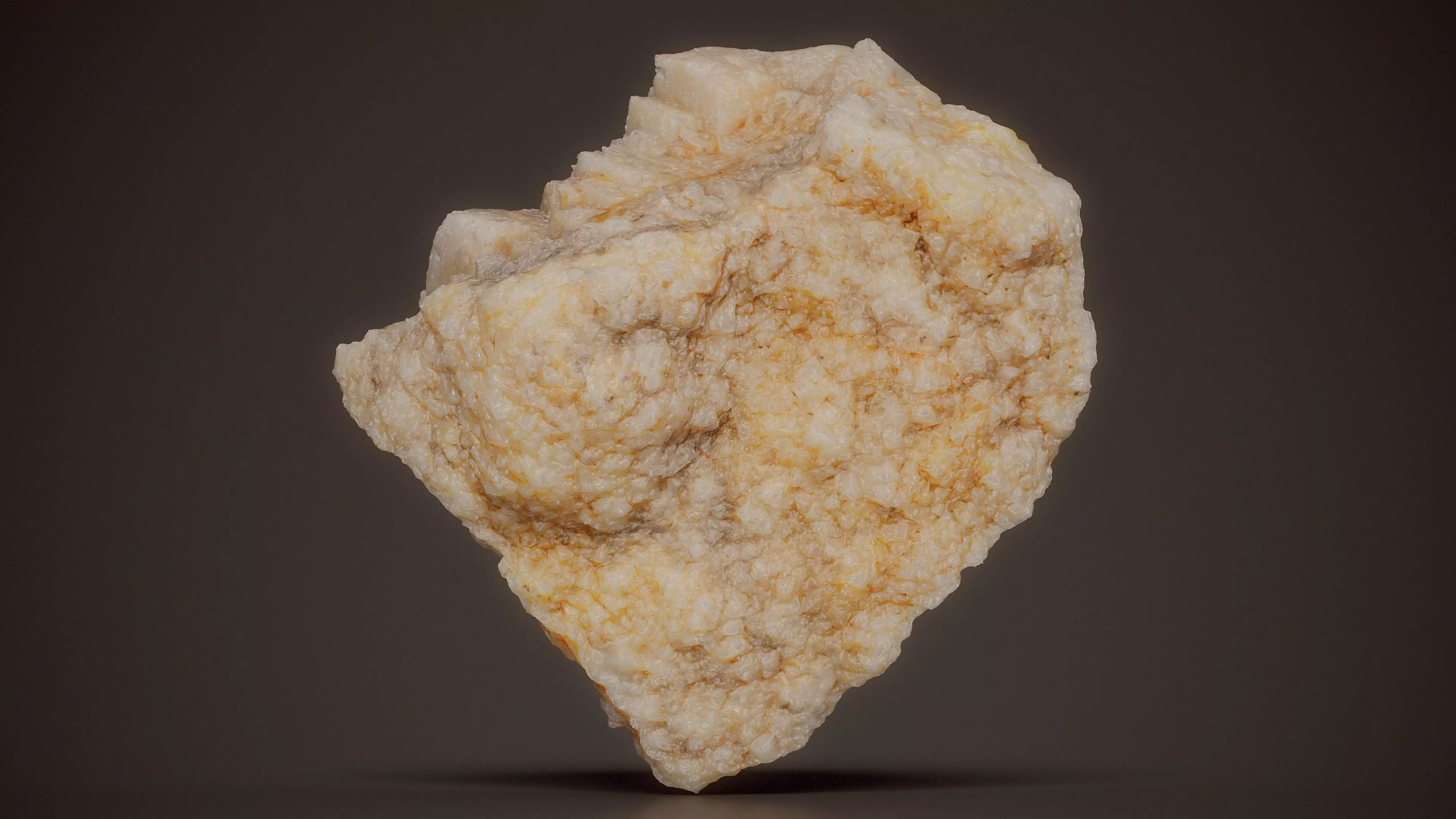 Iron Stained Calcite Fluorite 01 Low-poly 3D model