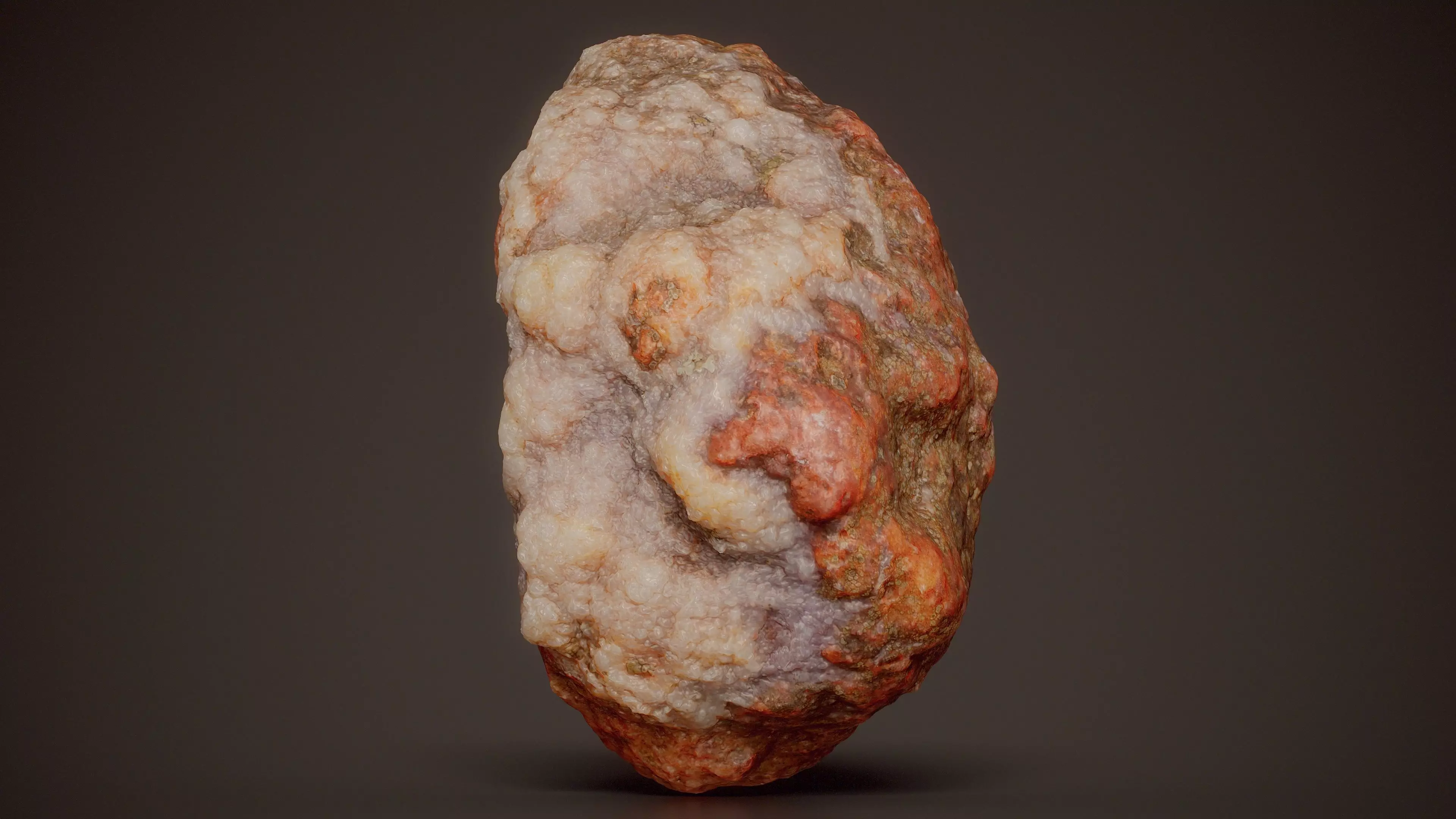 Calcite With Hematite Inclusions Red Marble Rock 03 Low-poly 3D model
