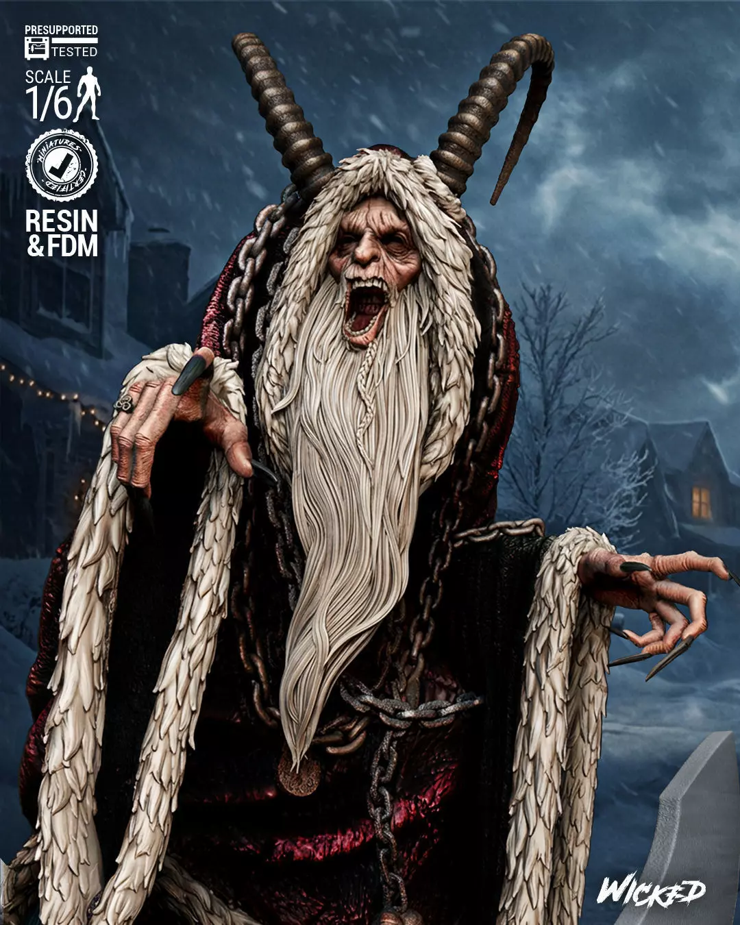 Wicked Movies Krampus Sculpture 3D print model