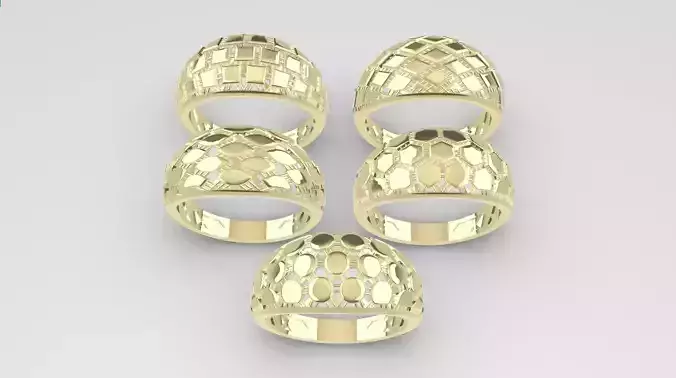 Model Rings Scale Rings 0256 all sizes 14-23 3D Model Pack | CGTrader