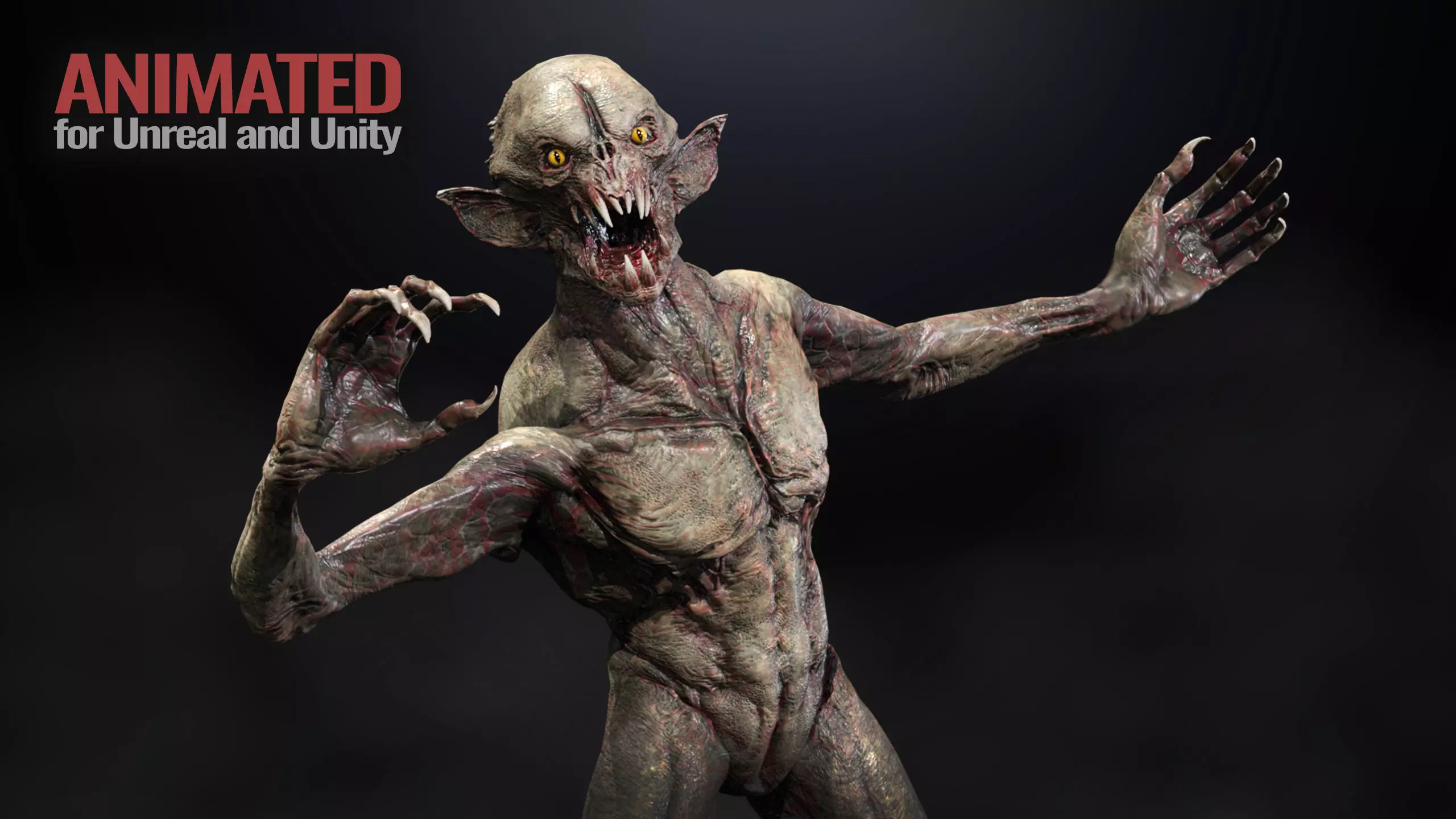 Alien Vourdalak Vampire Upir Ghoul Low-poly 3D model