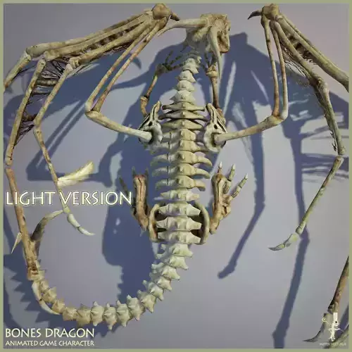 Bones Dragon Light Version Low-poly 3D model