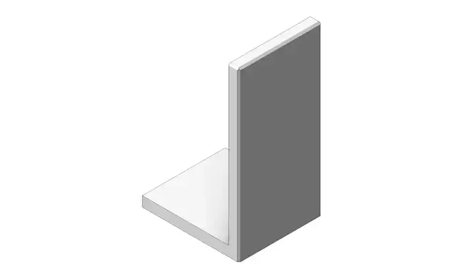 Concrete L Block Retaining Wall Height 200 cm Length 99 cm L-Sha 3D model
