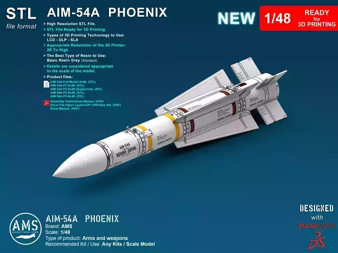 AIM-54A Phoenix - Scale 1-48 NEW