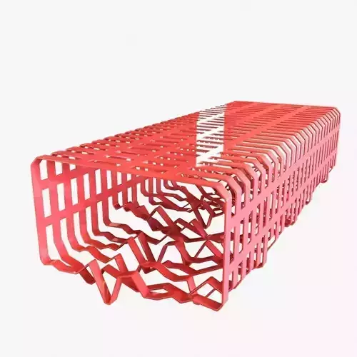 Interferences metal bench by TF URBAN 3D model