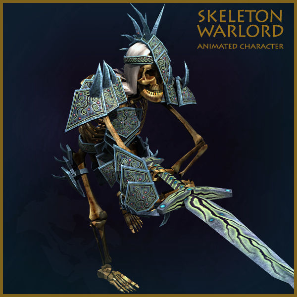 Skeleton Warlord Light Version Low-poly 3D model_10