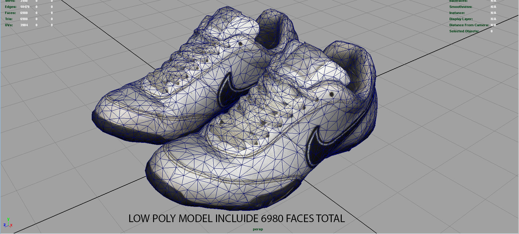Sneakers nike shoes Low-poly 3D model_5
