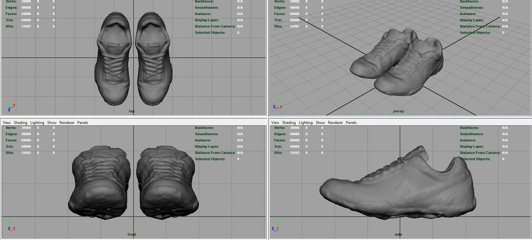 Sneakers nike shoes Low-poly 3D model_6