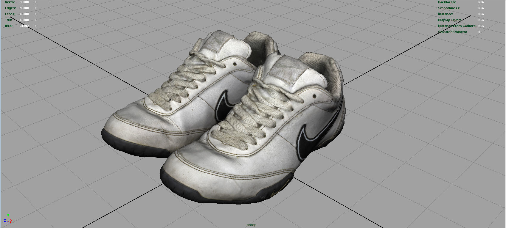 Sneakers nike shoes Low-poly 3D model_2