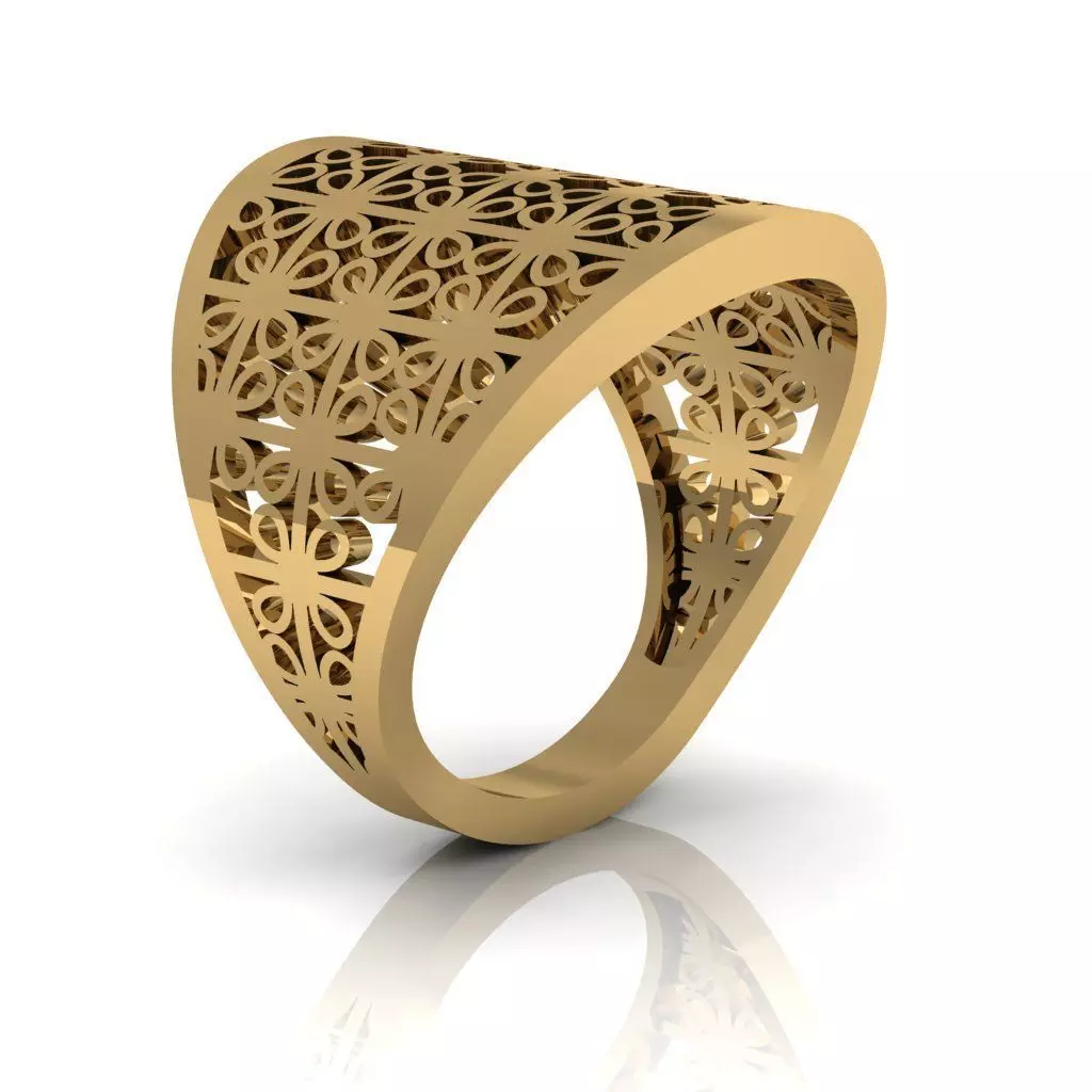 fusion ring - 18k gold 3D print model