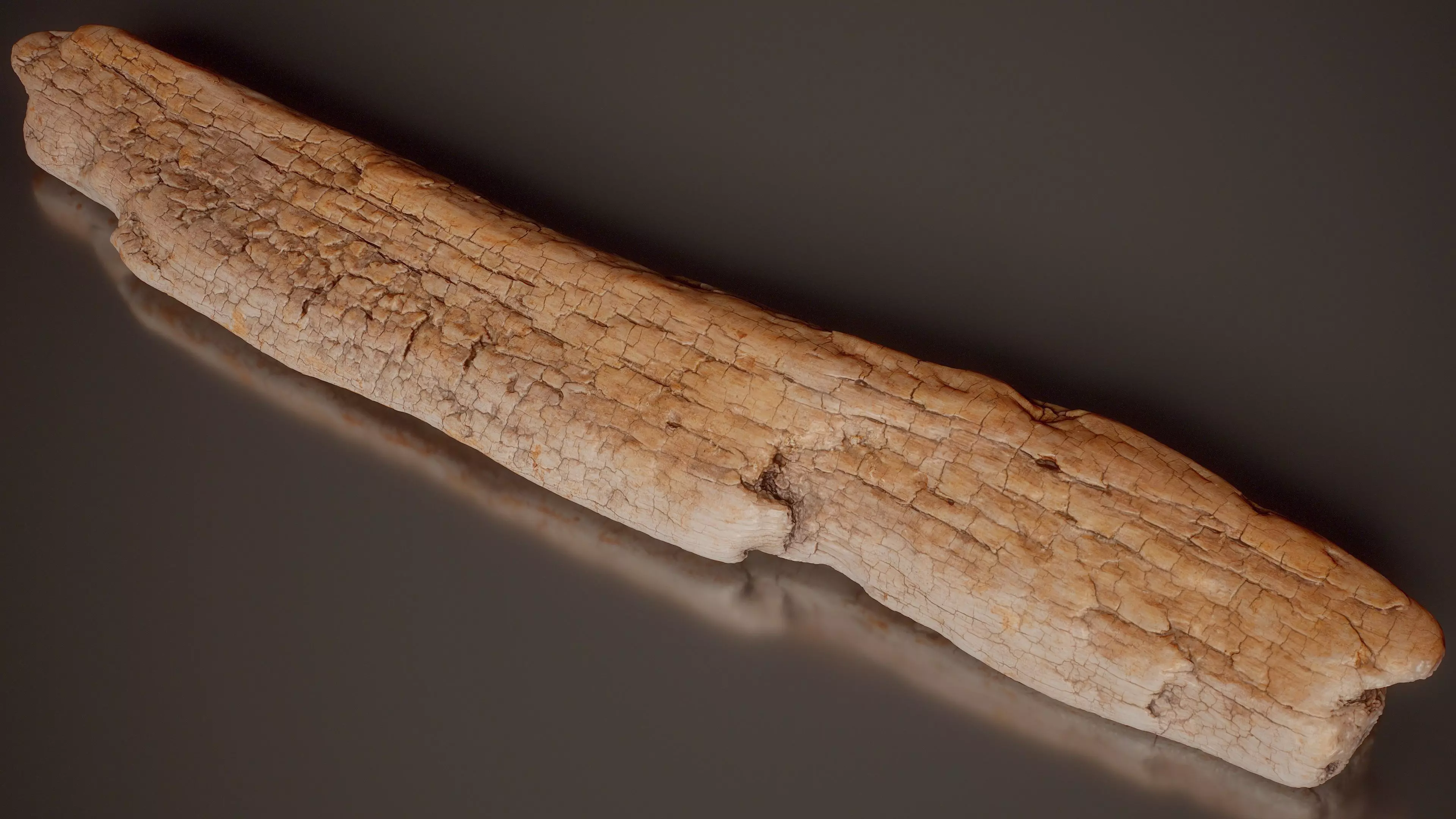 Checked Tan Driftwood Post Weathered Wood Large 15 Low-poly 3D model