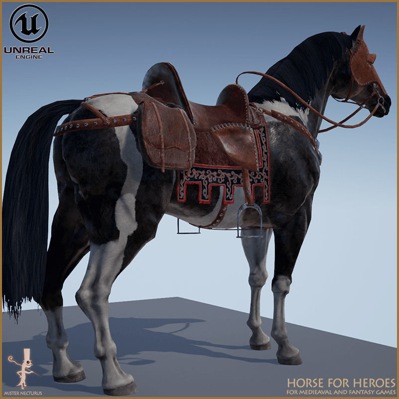 Horse for Heroes Light Version Low-poly 3D model_18