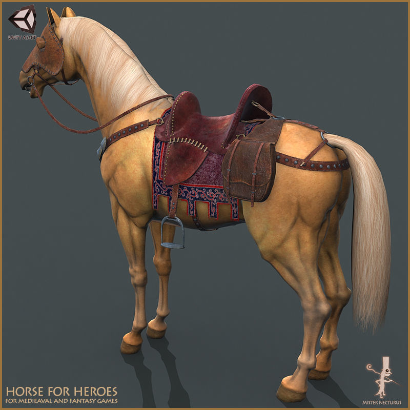 Horse for Heroes Light Version Low-poly 3D model_11