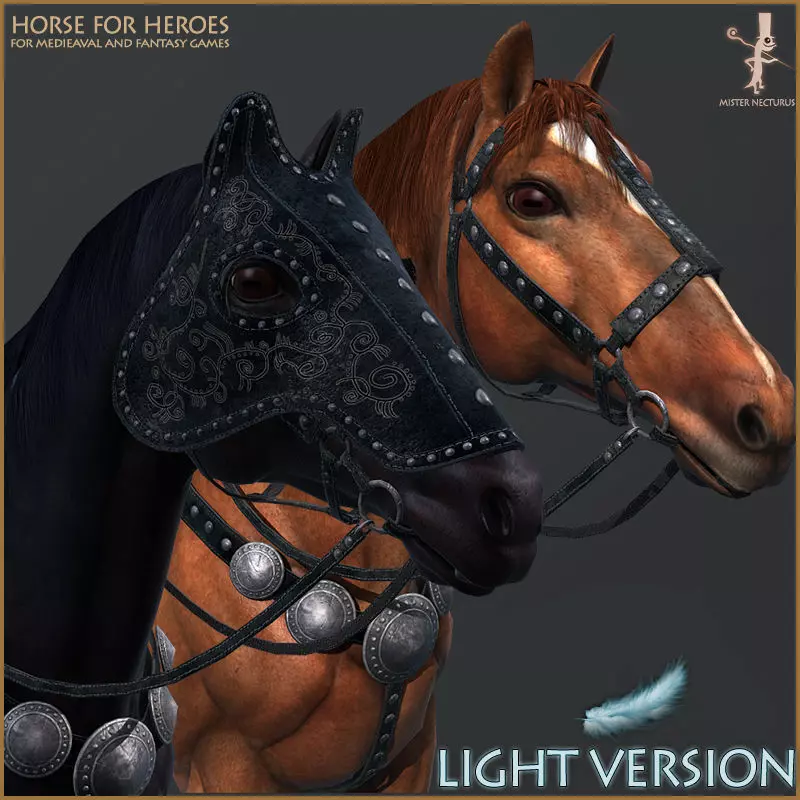 Horse for Heroes Light Version Low-poly 3D model_0