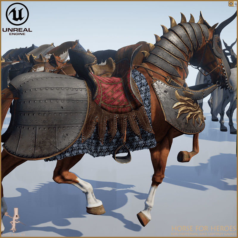Horse for Heroes Light Version Low-poly 3D model_24