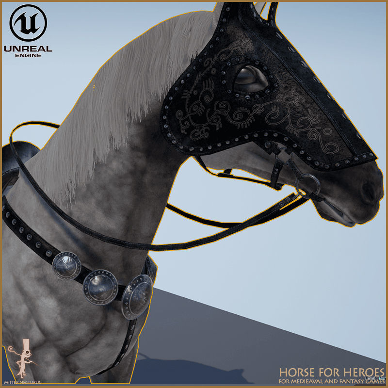 Horse for Heroes Light Version Low-poly 3D model_19
