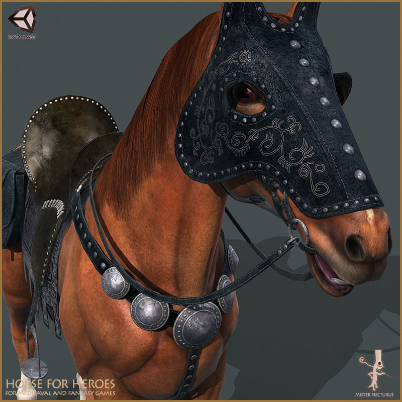 Horse for Heroes Light Version Low-poly 3D model_14