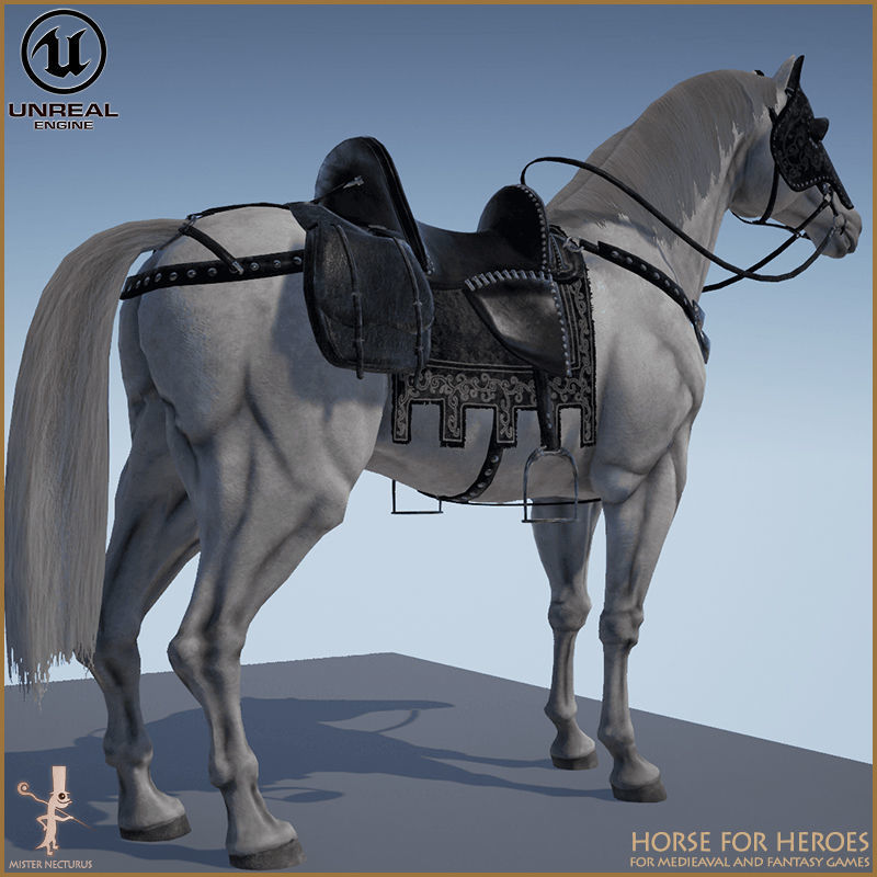Horse for Heroes Light Version Low-poly 3D model_17