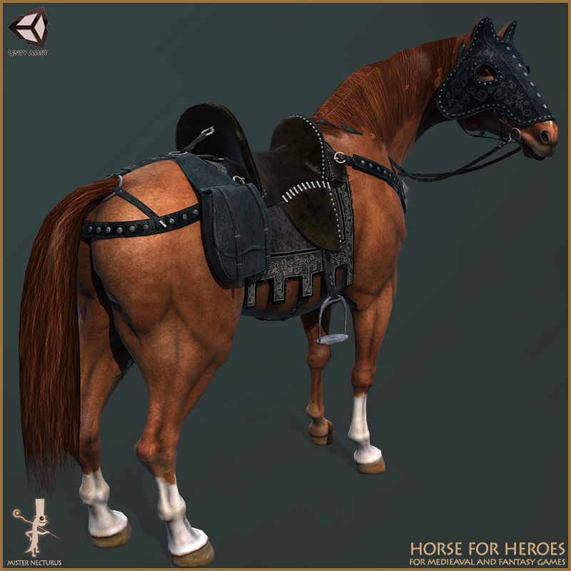 Horse for Heroes Light Version Low-poly 3D model_3