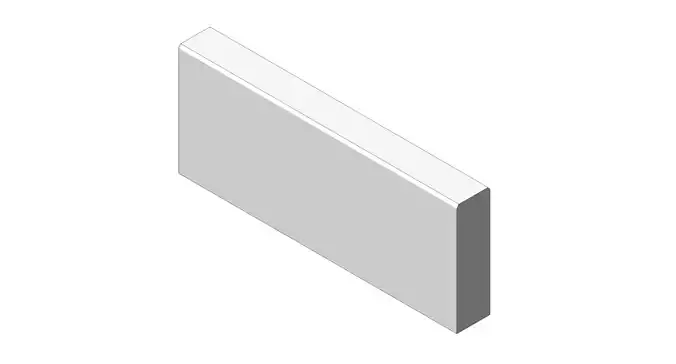 Concrete Curb 100 40 12 Extra Large Concrete Border 3D model