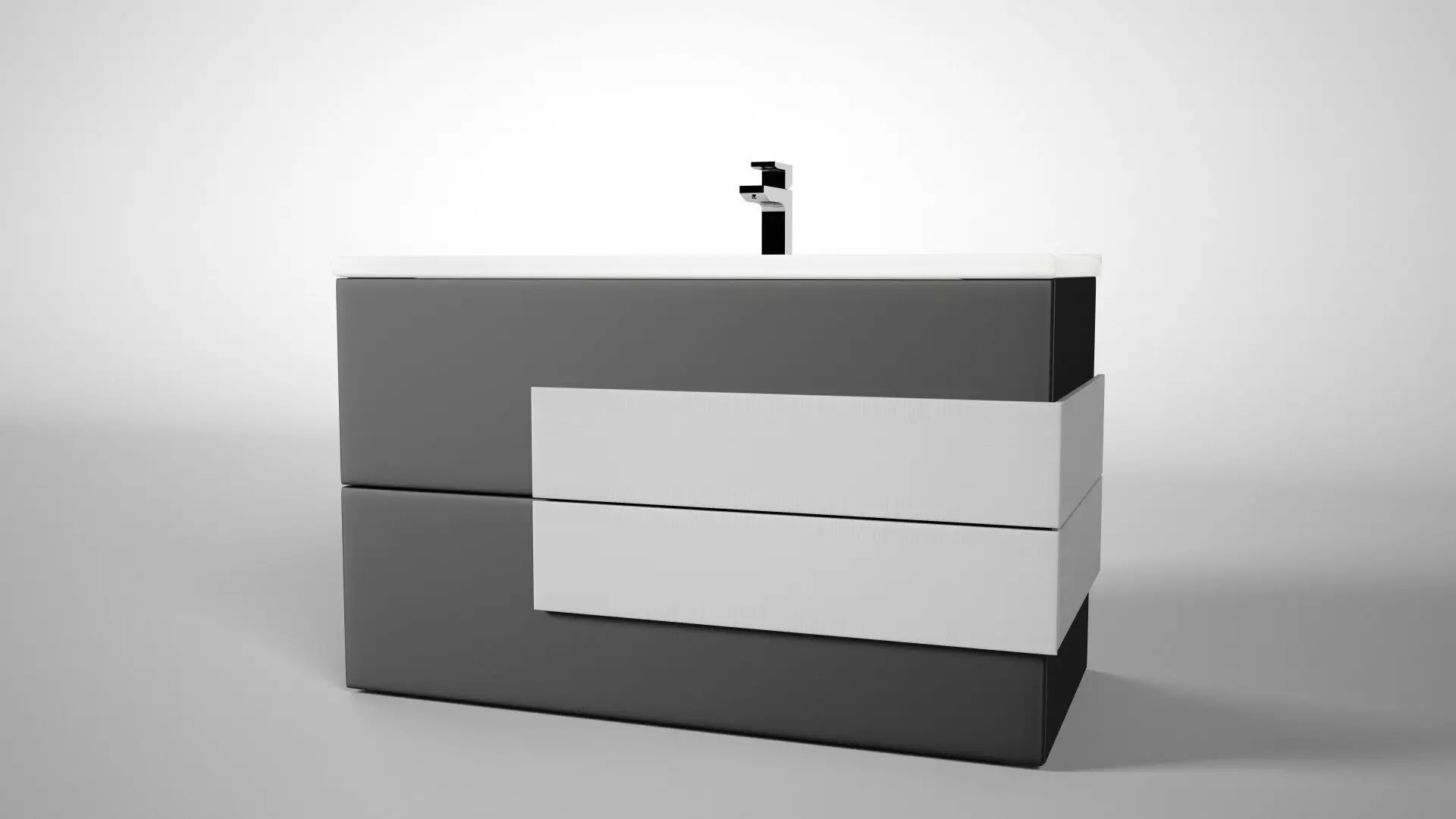 Cupboard and Washbasin Free 3D model