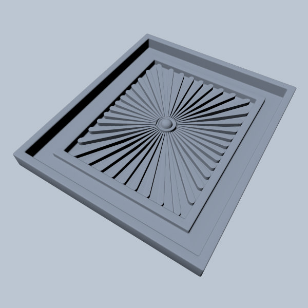 Square Wood Detail 3D model_2