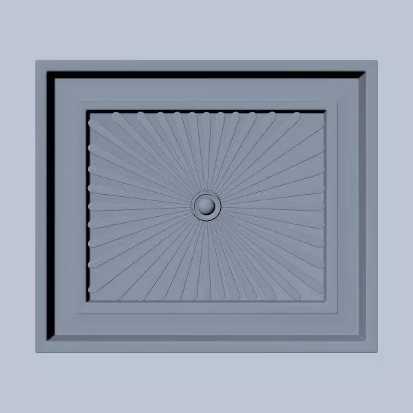 Square Wood Detail 3D model_0