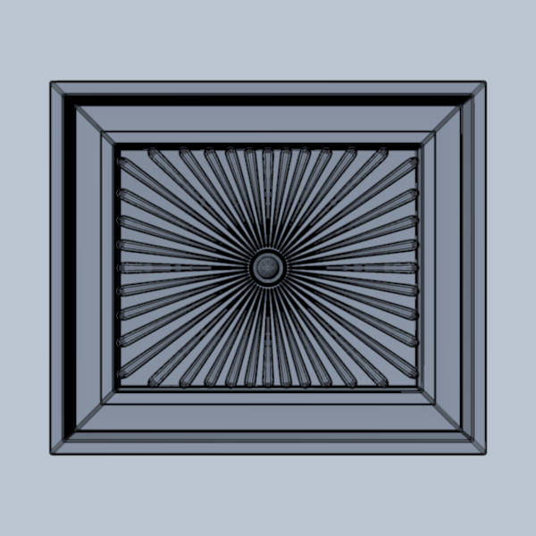 Square Wood Detail 3D model_3