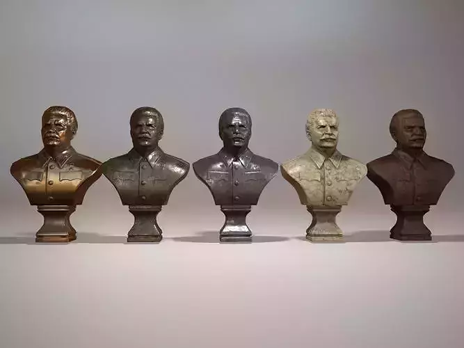 Stalin bust of mao tse tung Low-poly 3D model