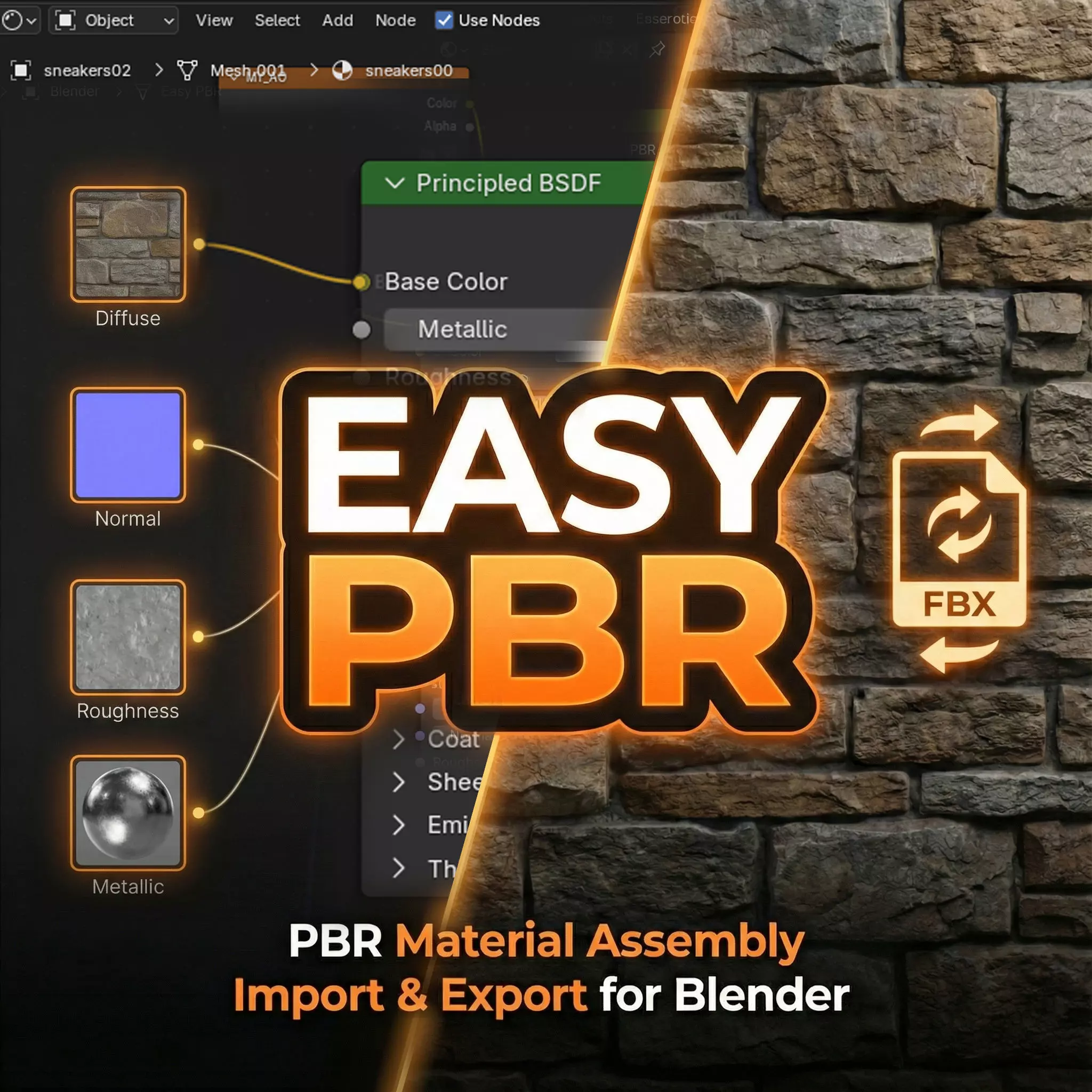 Easy BPR for Blender 3D model