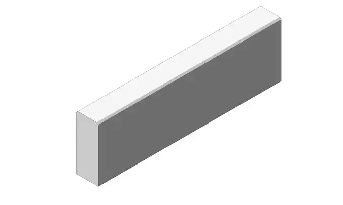 Concrete Curb 100 30 12 Straight High Curb 3D model