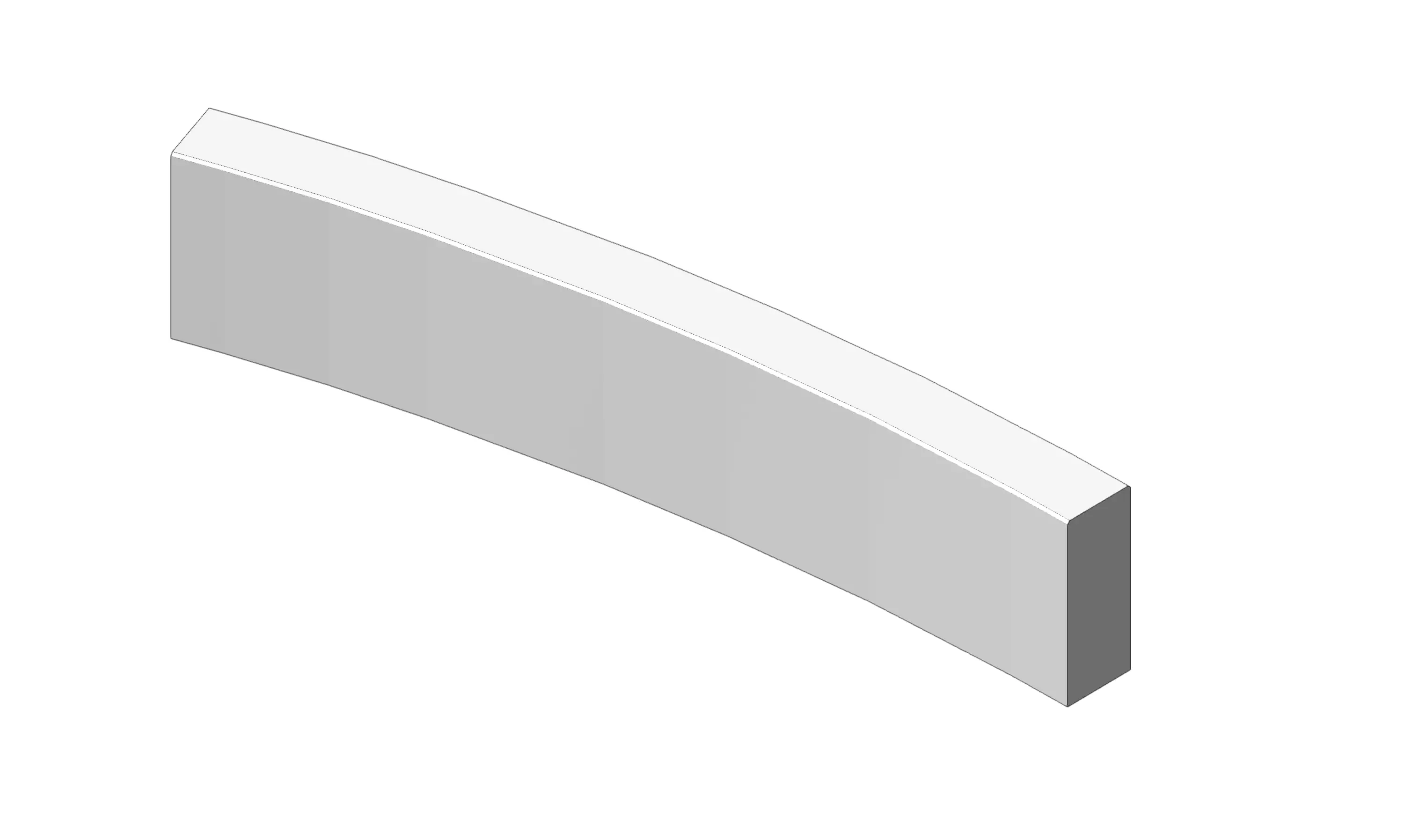 Concrete Curb Radius 3 m Outer 100 20 8 3D model
