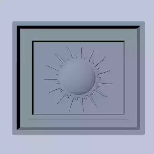 Sunburst Square Wood Detail