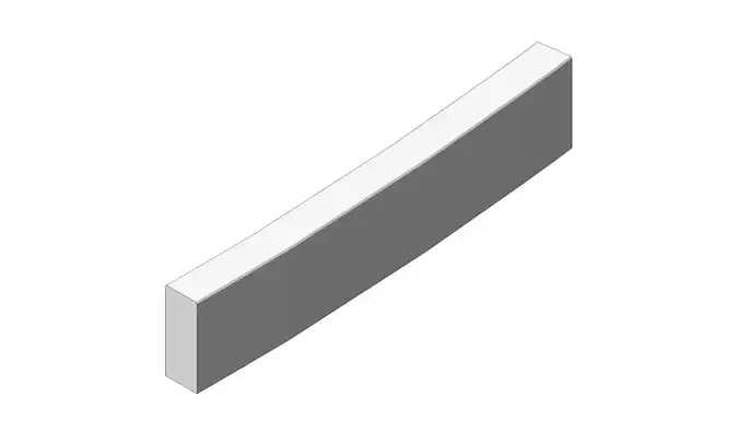 Concrete Curb Radius 8 m Inner 100 20 8 3D model