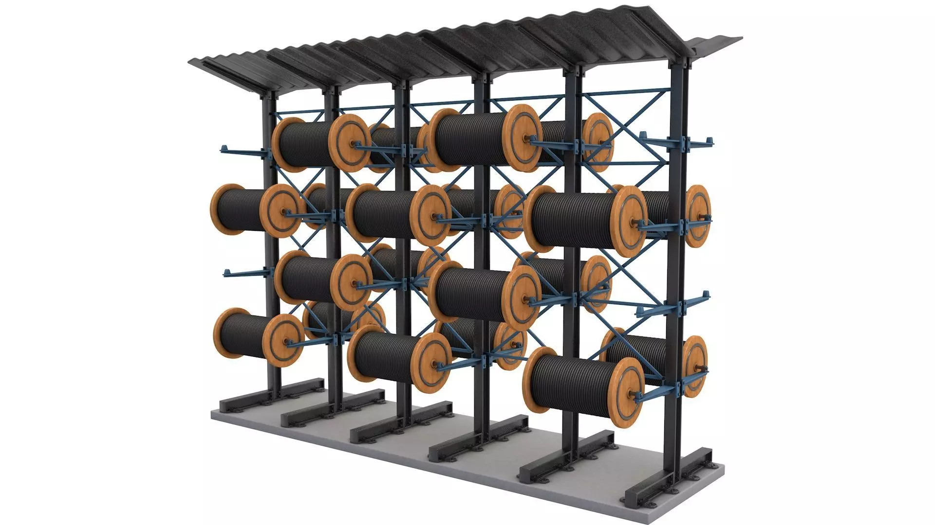 Cantilever Supported Roofs cable reel 3D model