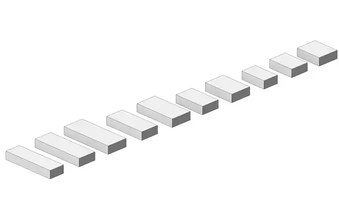 Concrete Block Steps Mega Set Modular Landscape Architecture Ele 3D model 2