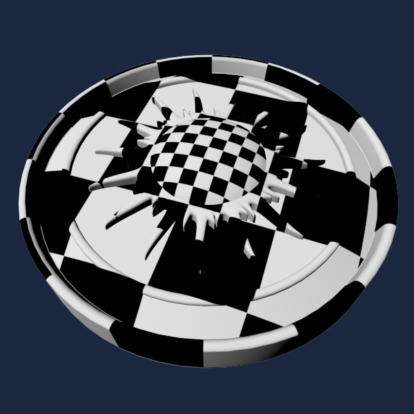 Sunburst Rosette 3D model_5