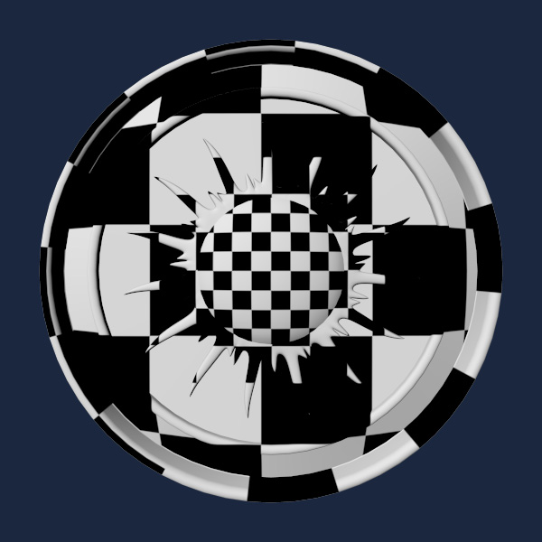 Sunburst Rosette 3D model_4