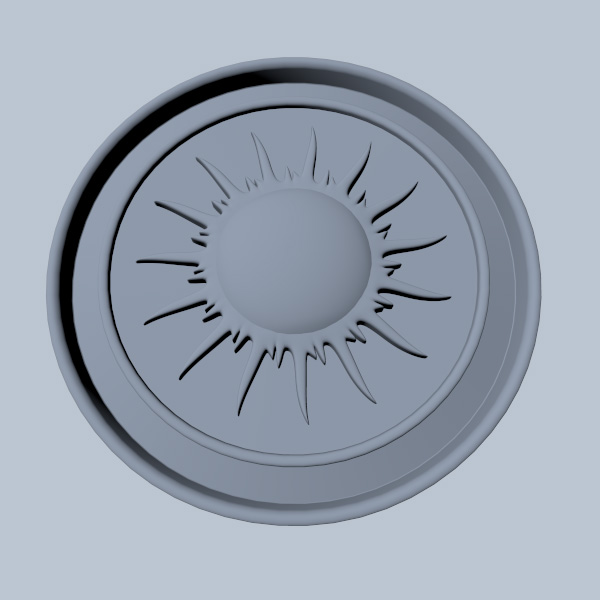 Sunburst Rosette 3D model_1