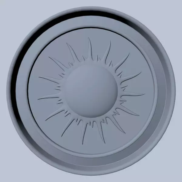 Sunburst Rosette 3D model_0