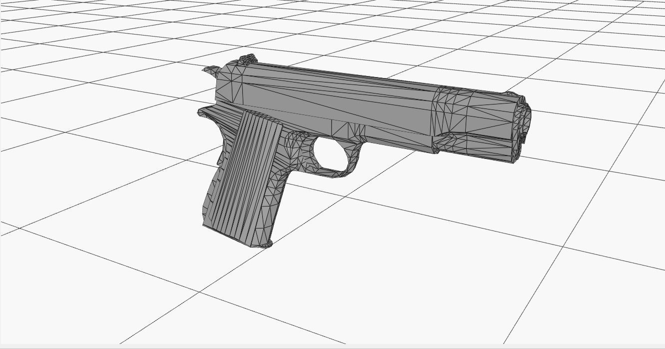 Colt 1911 Low-poly 3D model_5