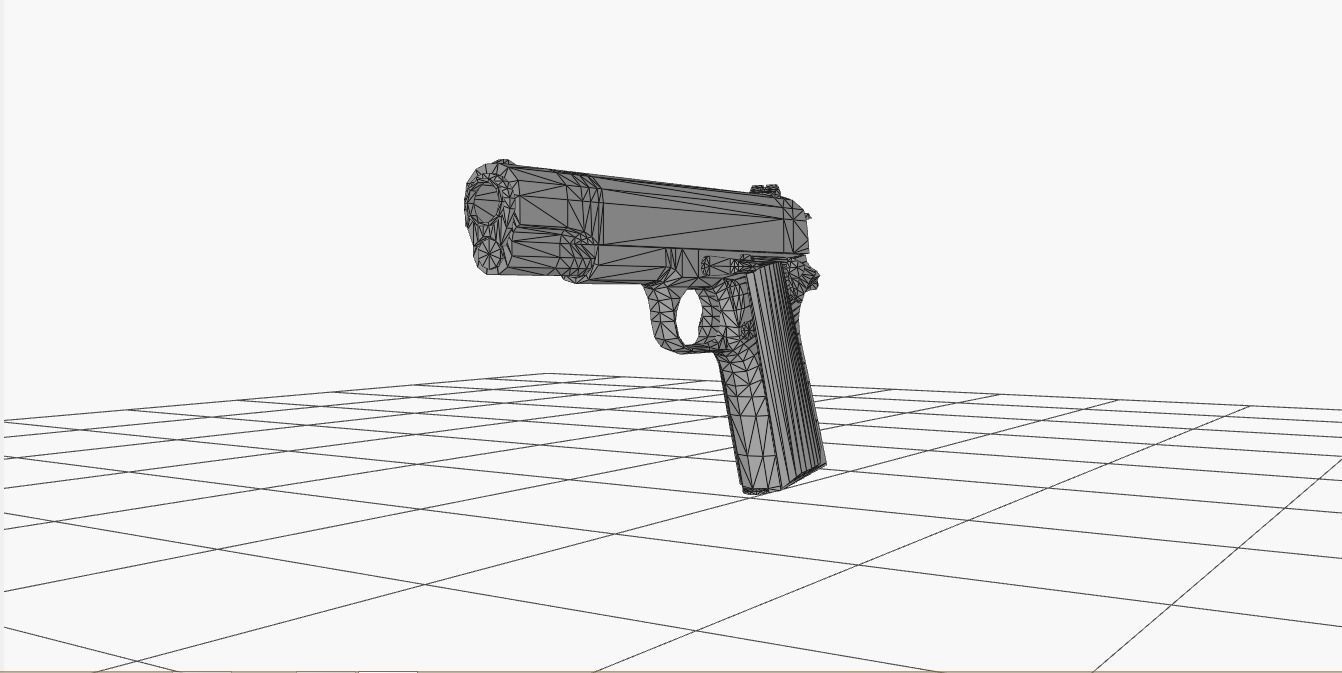 Colt 1911 Low-poly 3D model_6