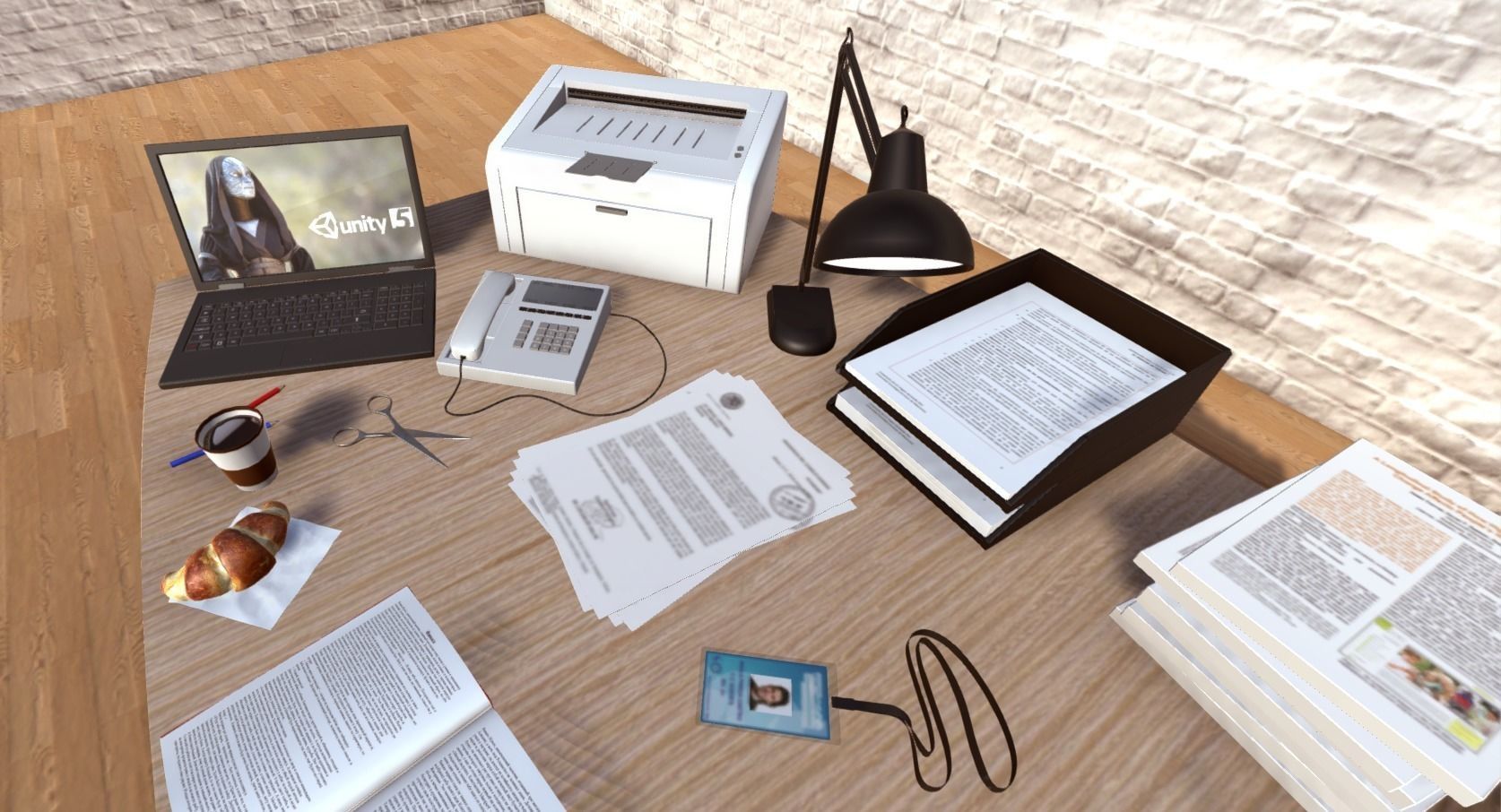 Office Props Pack Low-poly 3D model_2