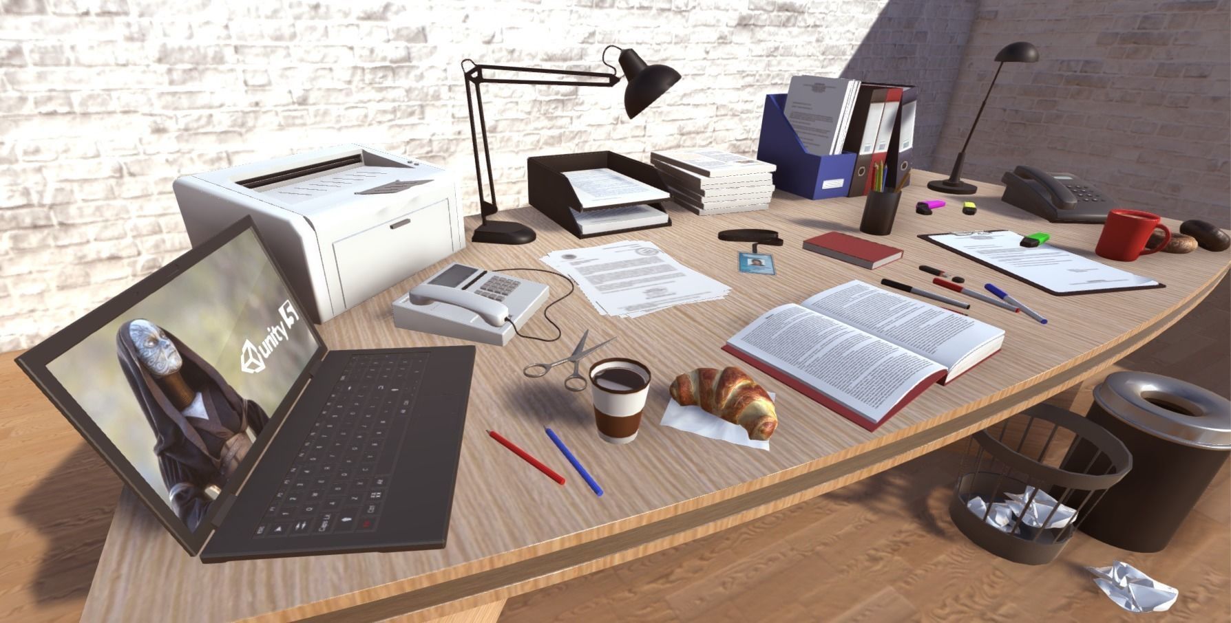 Office Props Pack Low-poly 3D model_5