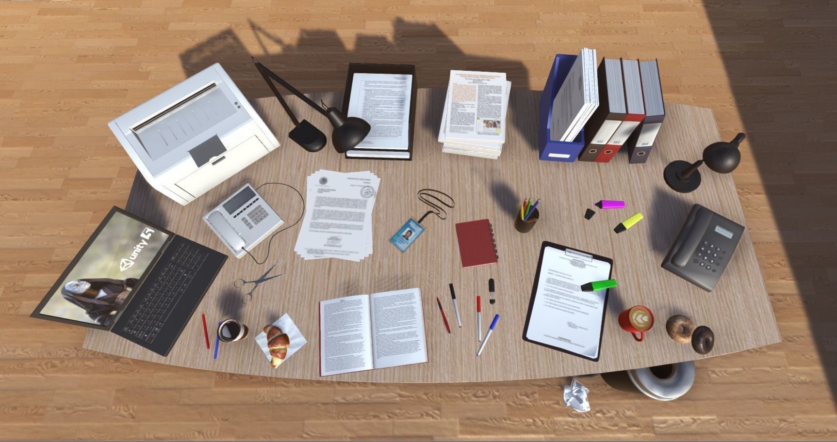 Office Props Pack Low-poly 3D model_4