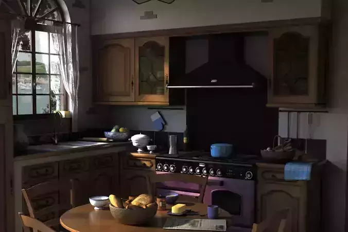 Traditional Kitchen 3D model